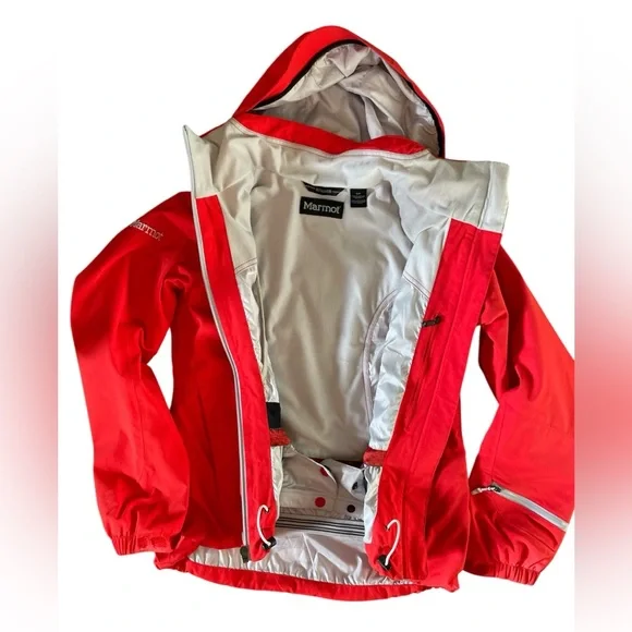 MARMOT women’s ski jacket; wind/waterproof; size s; red - Picture 3 of 6
